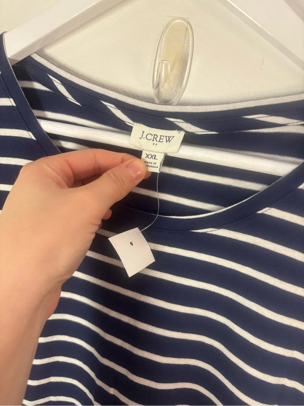 J. Crew Navy & White Striped Sleeveless Midi Dress Size XXL - Picture 3 of 7
